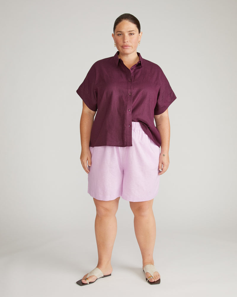 Tupelo Linen Shirt - Acai