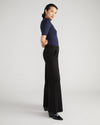 Pam Pintuck Wide Leg Ponte Pants - Black