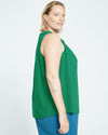 Crepe Jersey Cowl Tank Blouse - Jardin