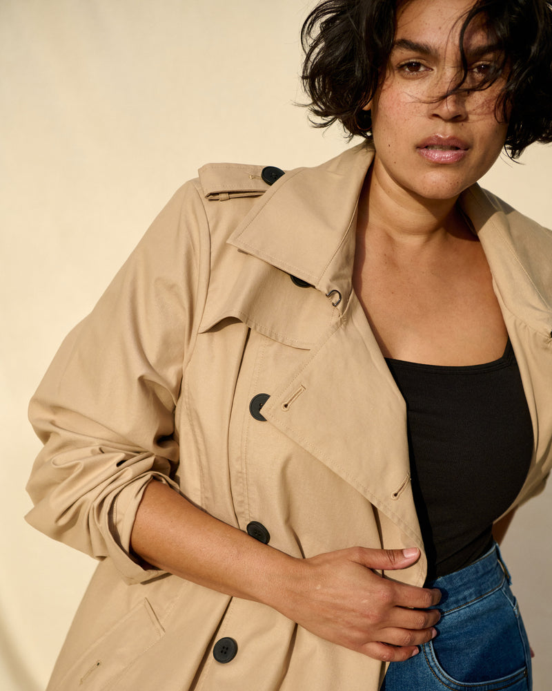 Derjon Trench Coat - Khaki