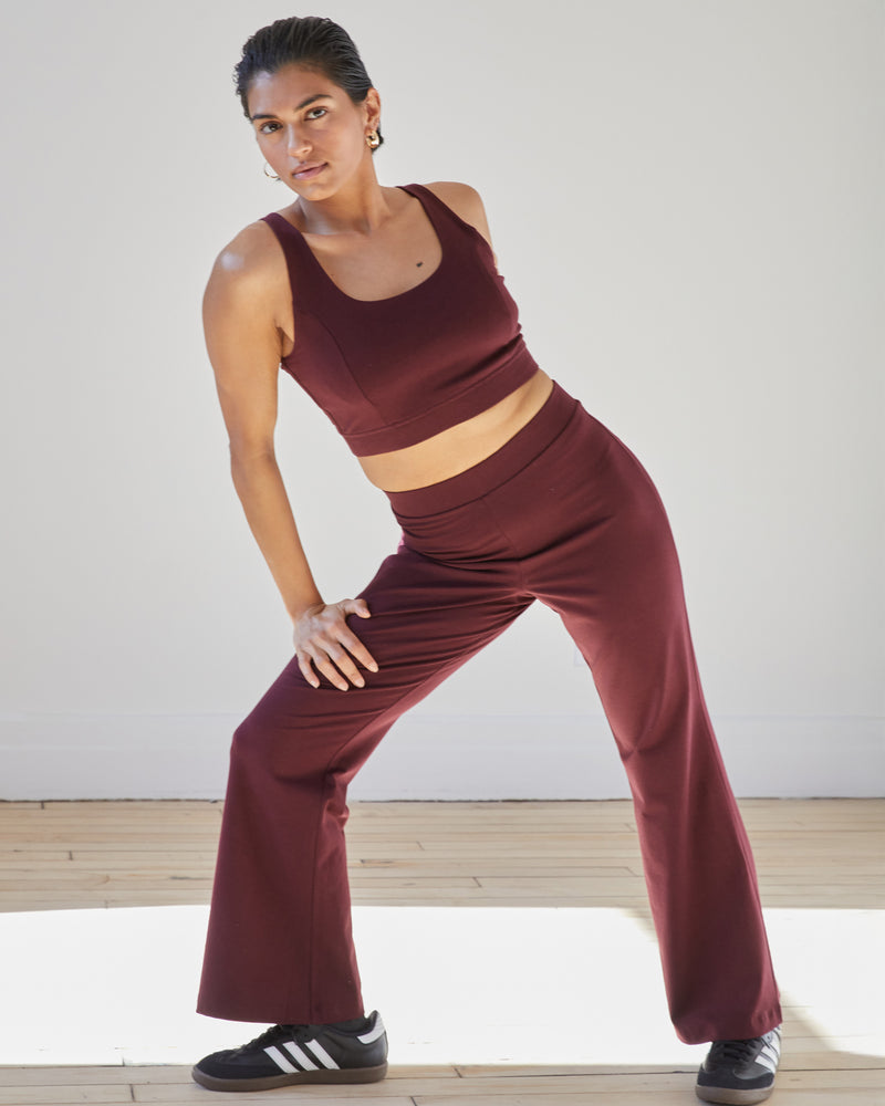 Roya Bootcut Legging - Black Cherry