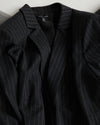 Bianca Double Breasted Ponte Blazer - Slate Pinstripe