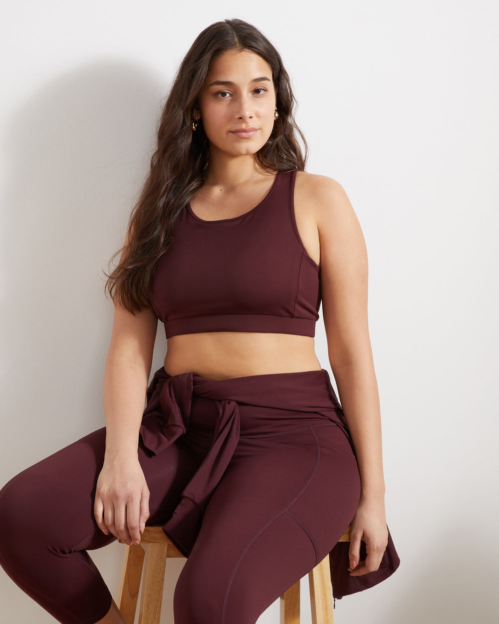 Next-to-Naked Racerback Sports Bra - Black Cherry