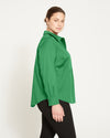 Elbe Popover Stretch Poplin Shirt Classic Fit - Kelly Green