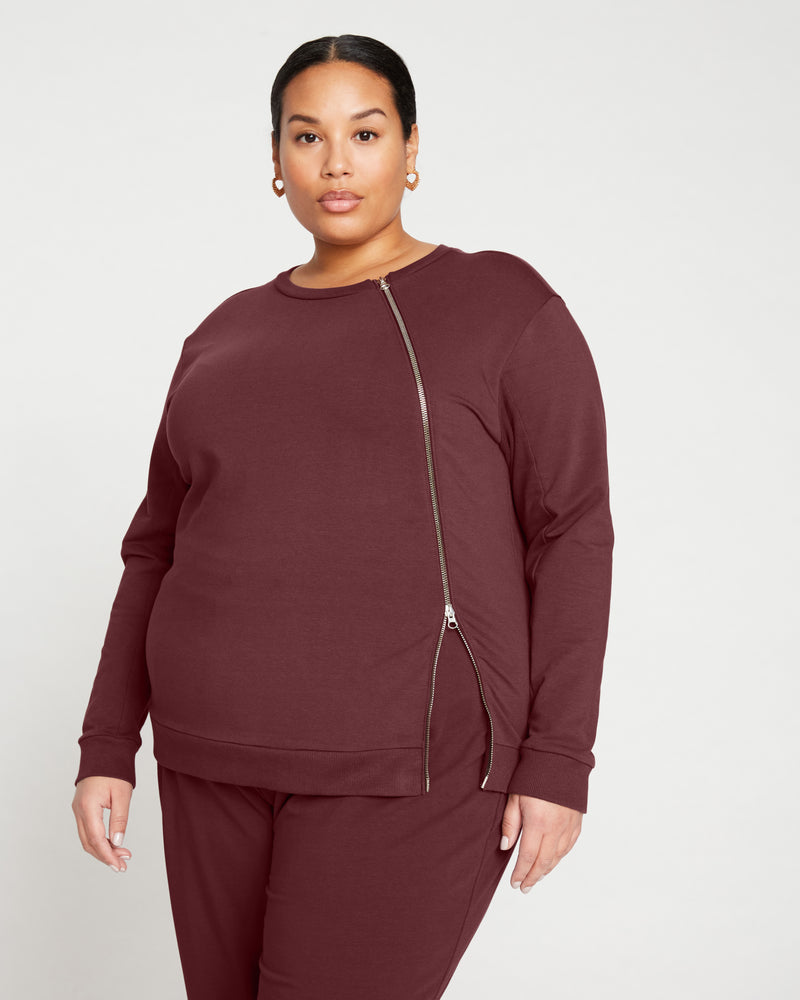 Meridien Zip Sweatshirt - Black Cherry