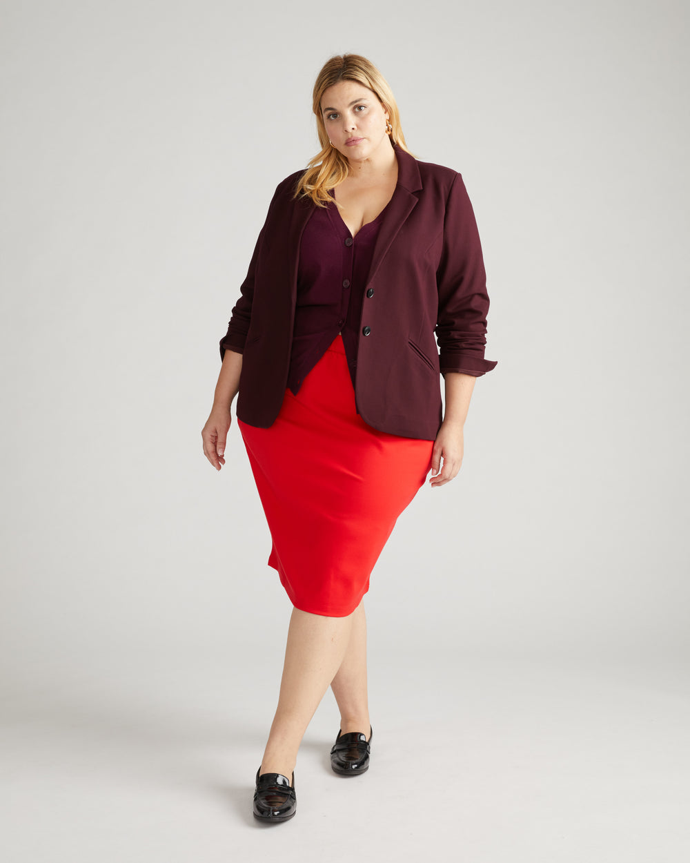 Danube Ponte Skirt - Vermilion Red