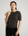 Savvy Fine Knit Sweater Top - Graphite