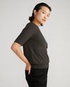 Savvy Fine Knit Sweater Top - Graphite