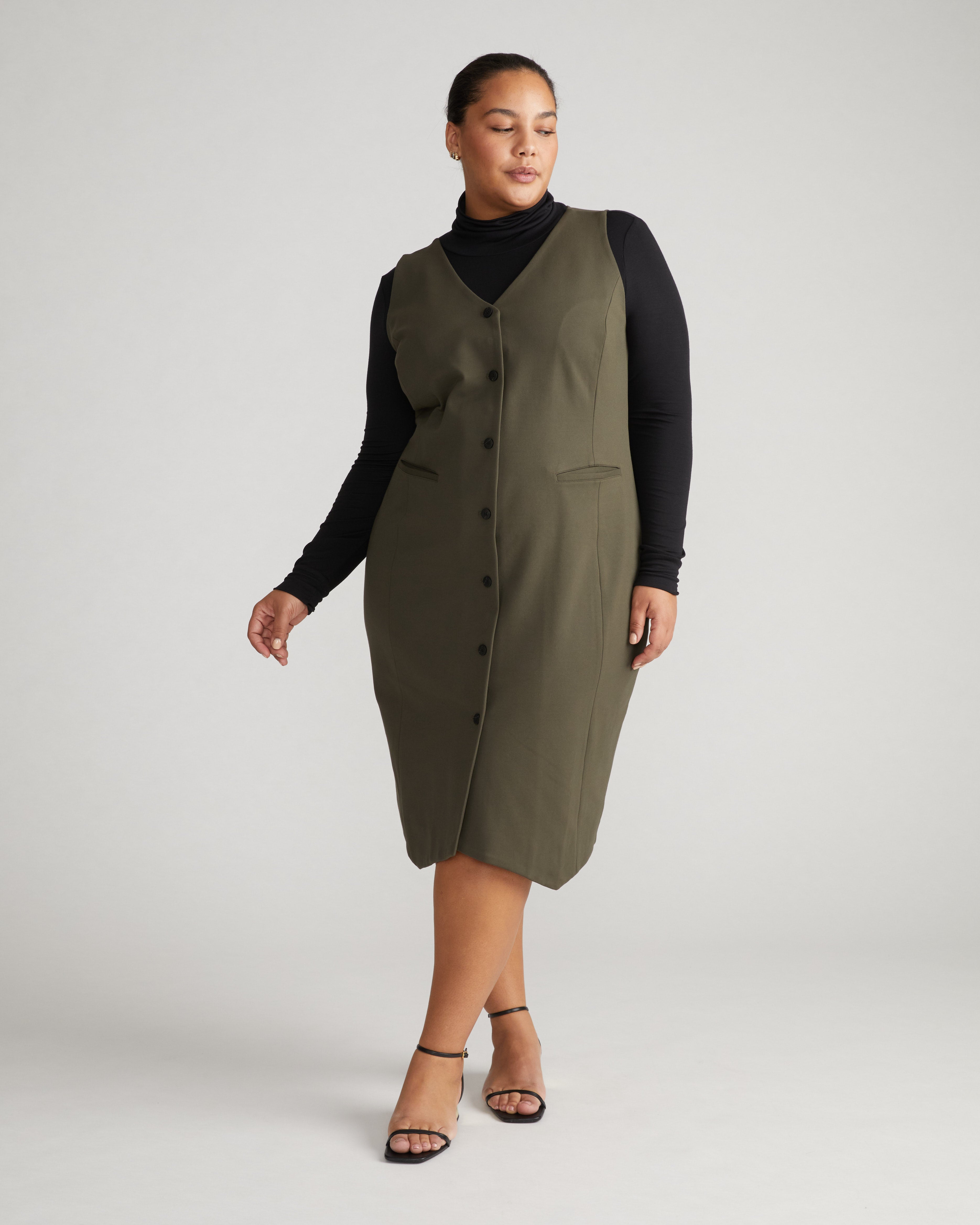 Prestige Ponte Gallery Dress - Nori