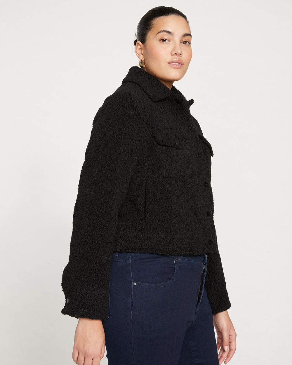 Kelsey Teddy Jacket - Black