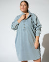 Stretch Cotton Chambray Rubicon Shirtdress - Heritage Blue