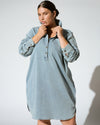 Stretch Cotton Chambray Rubicon Shirtdress - Heritage Blue