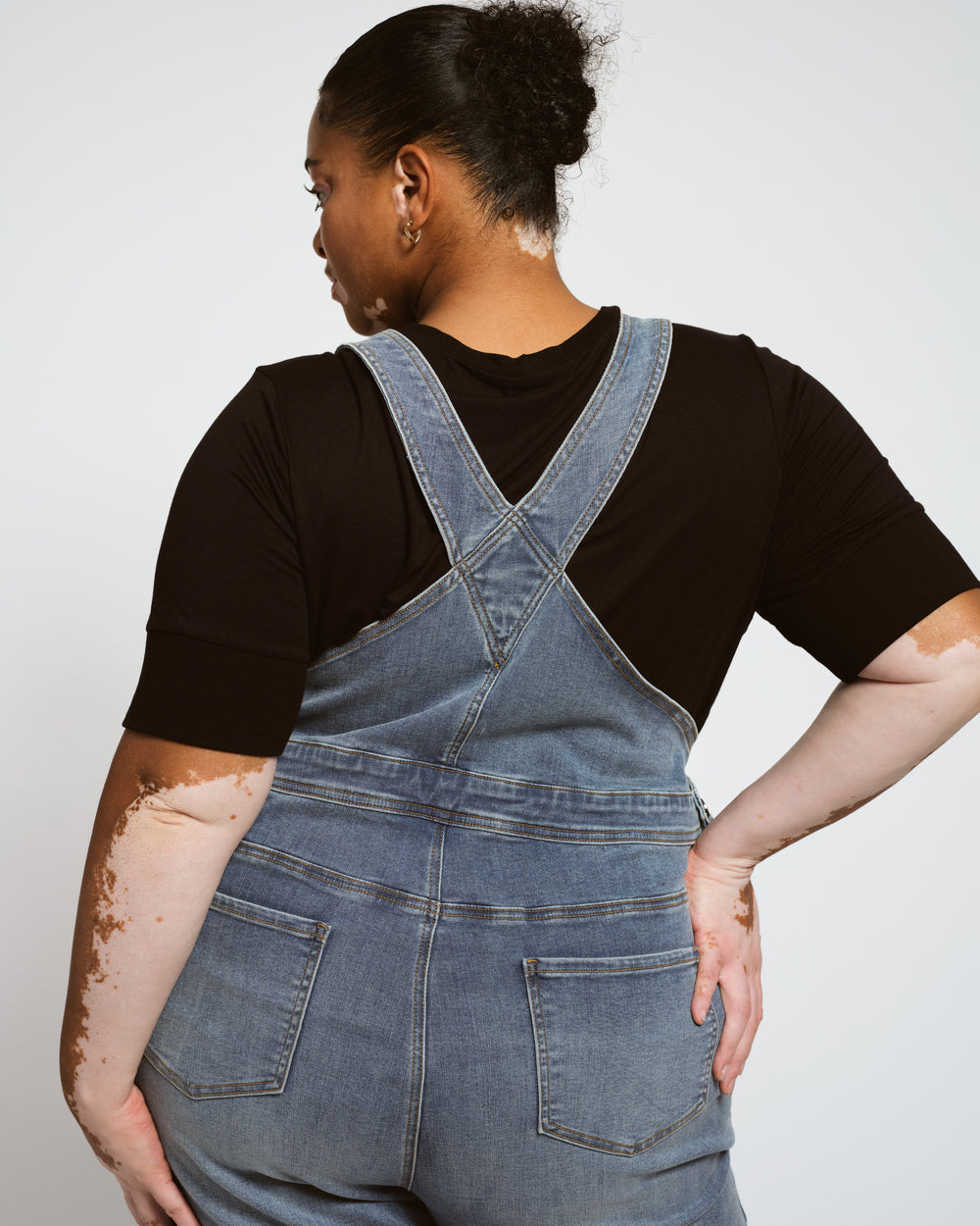 Casey Wide Leg Denim Overalls - Rizzo Blue