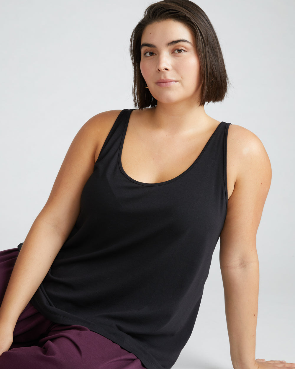 Trisha Lounge Tank - Black