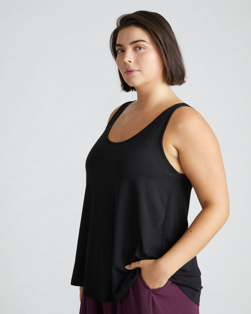 Trisha Lounge Tank - Black