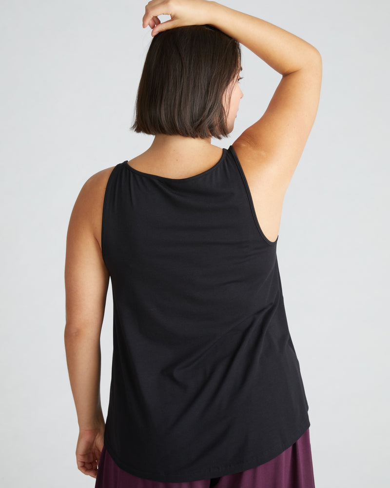 Trisha Lounge Tank - Black