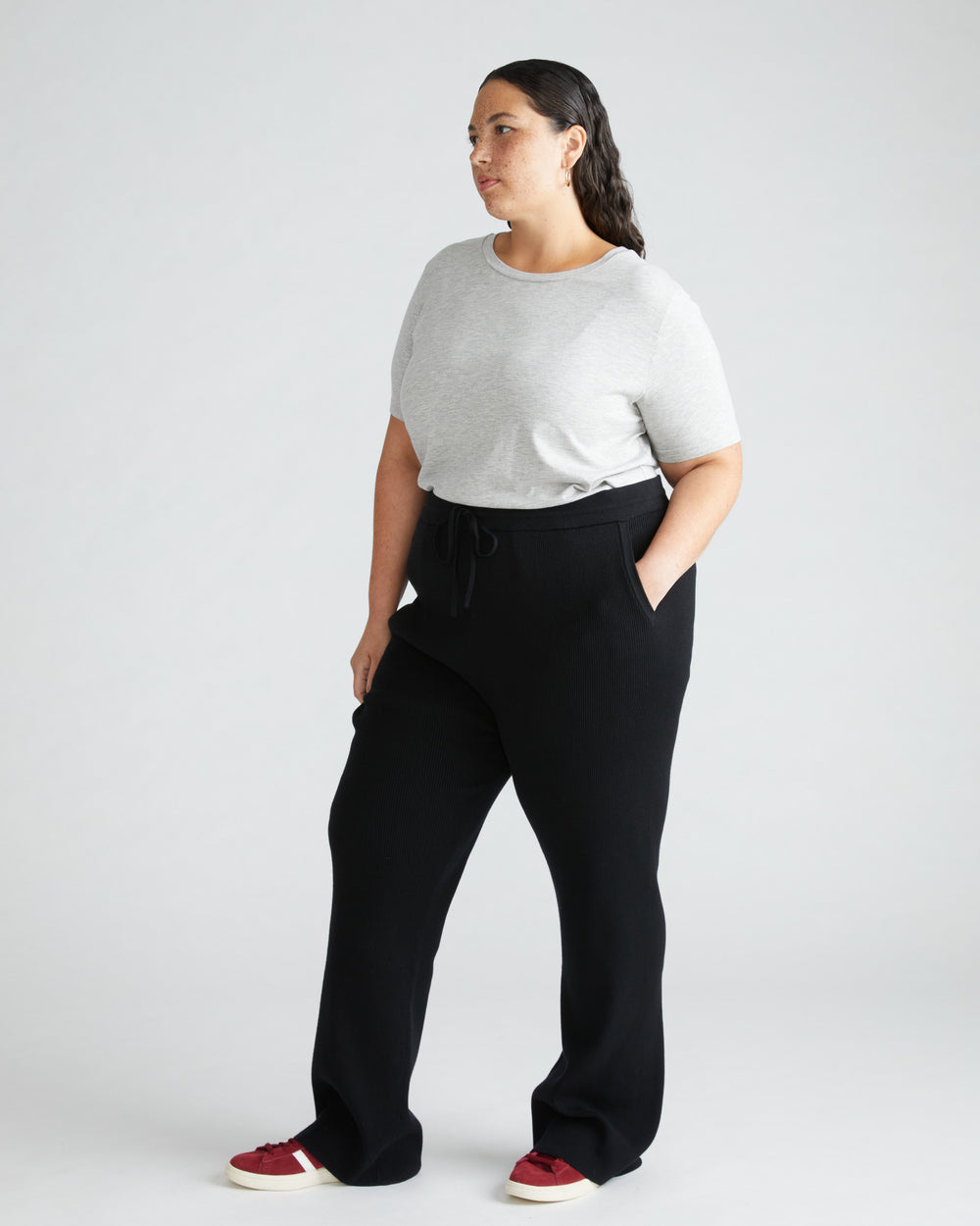 Knitted Mila Lounge Pants - Black