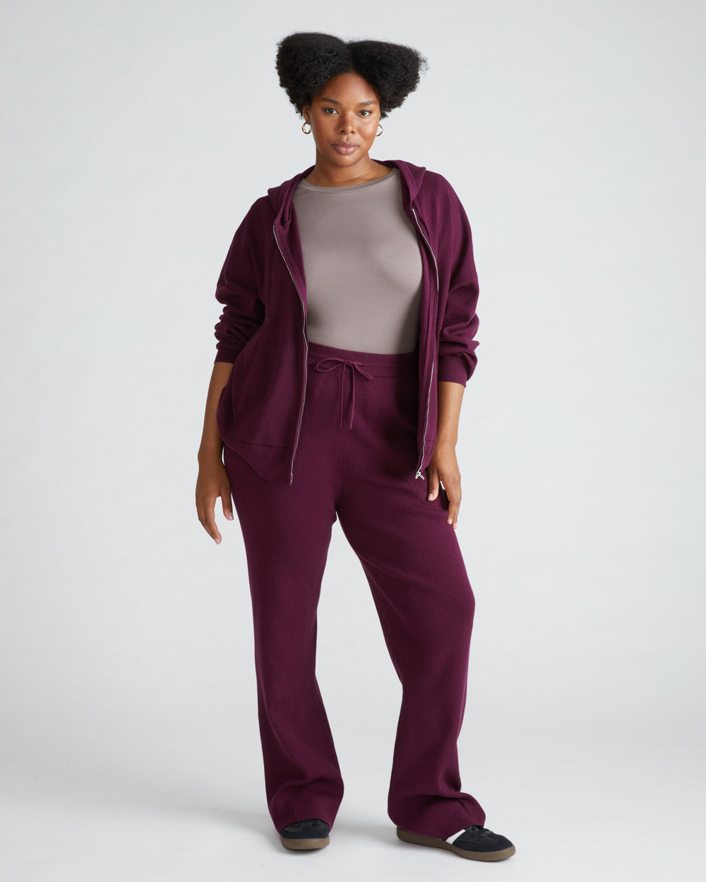 Knitted Mila Lounge Pants - Acai