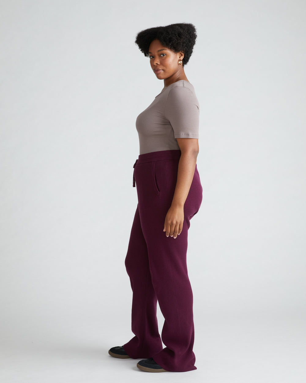 Knitted Mila Lounge Pants - Acai