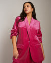 Luxe Velvet Blazer - Cerise