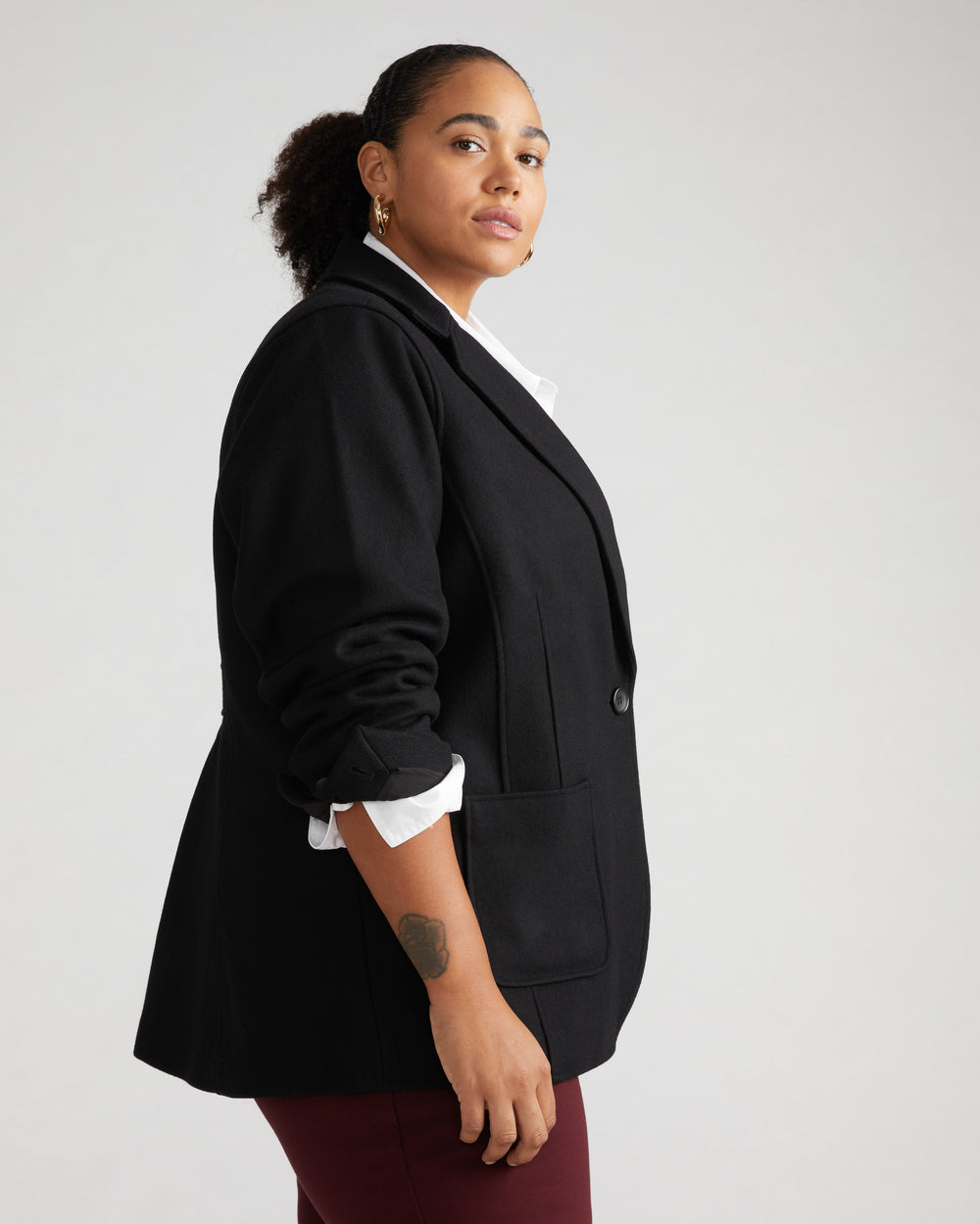 Kidjo Tailored Wool Jacket - Black