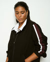 Camden Ponte Bomber Jacket - Black with White/Acai Stripe