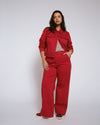 Carol High Rise High Stretch Jeans - Very Red