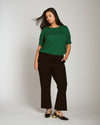 Savvy Fine Knit Sweater Top - Kelly Green