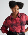 Maine Stretch Flannel Shirt - Cranberry Plaid