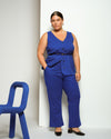 Amaya Ponte Kick Flare Pants - Tanzanite