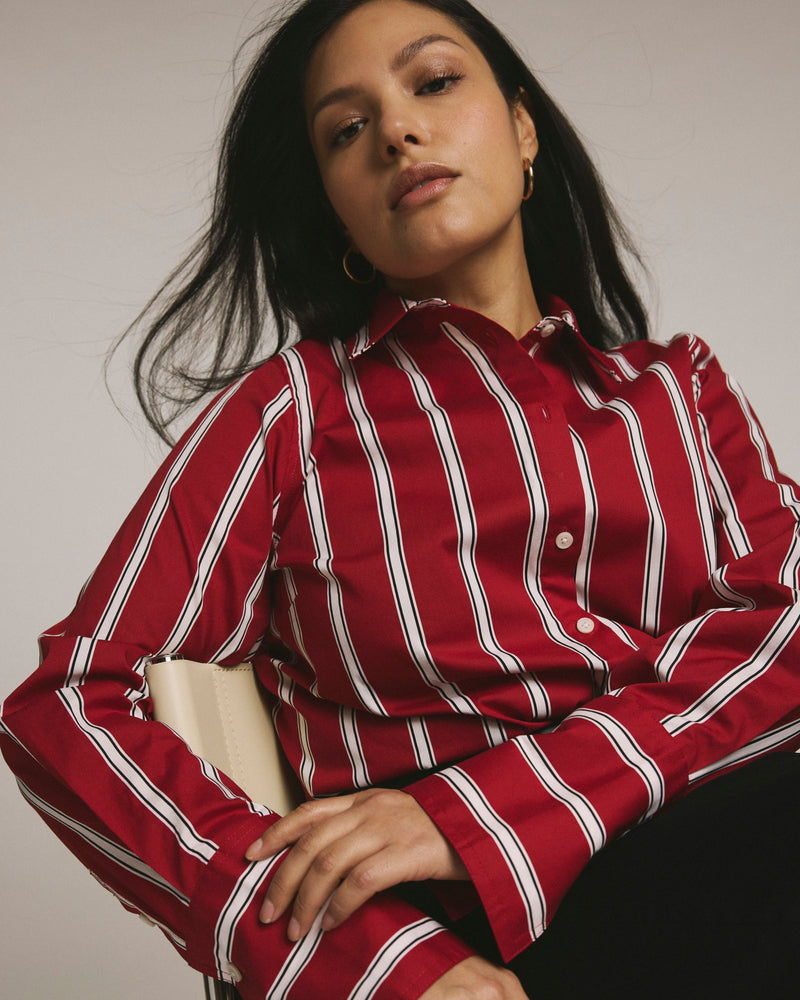 Henning x US Madison Shirt - Red/Black/White Stripe