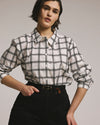 The Artist Poplin Shirt - White/Black Check