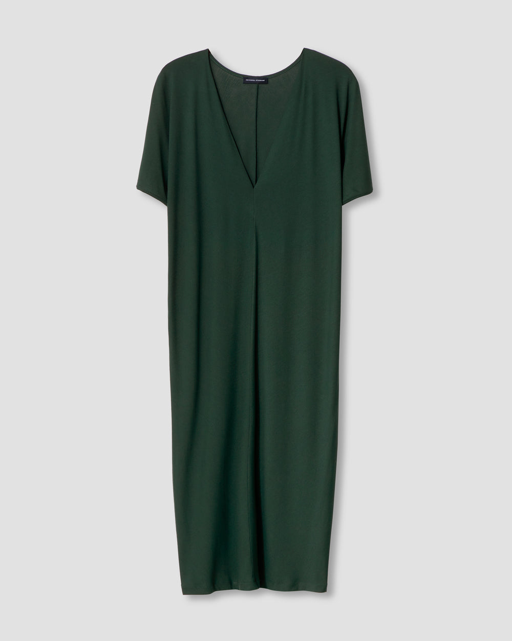 Teresa Liquid Jersey V-Neck Dress - Forest Green