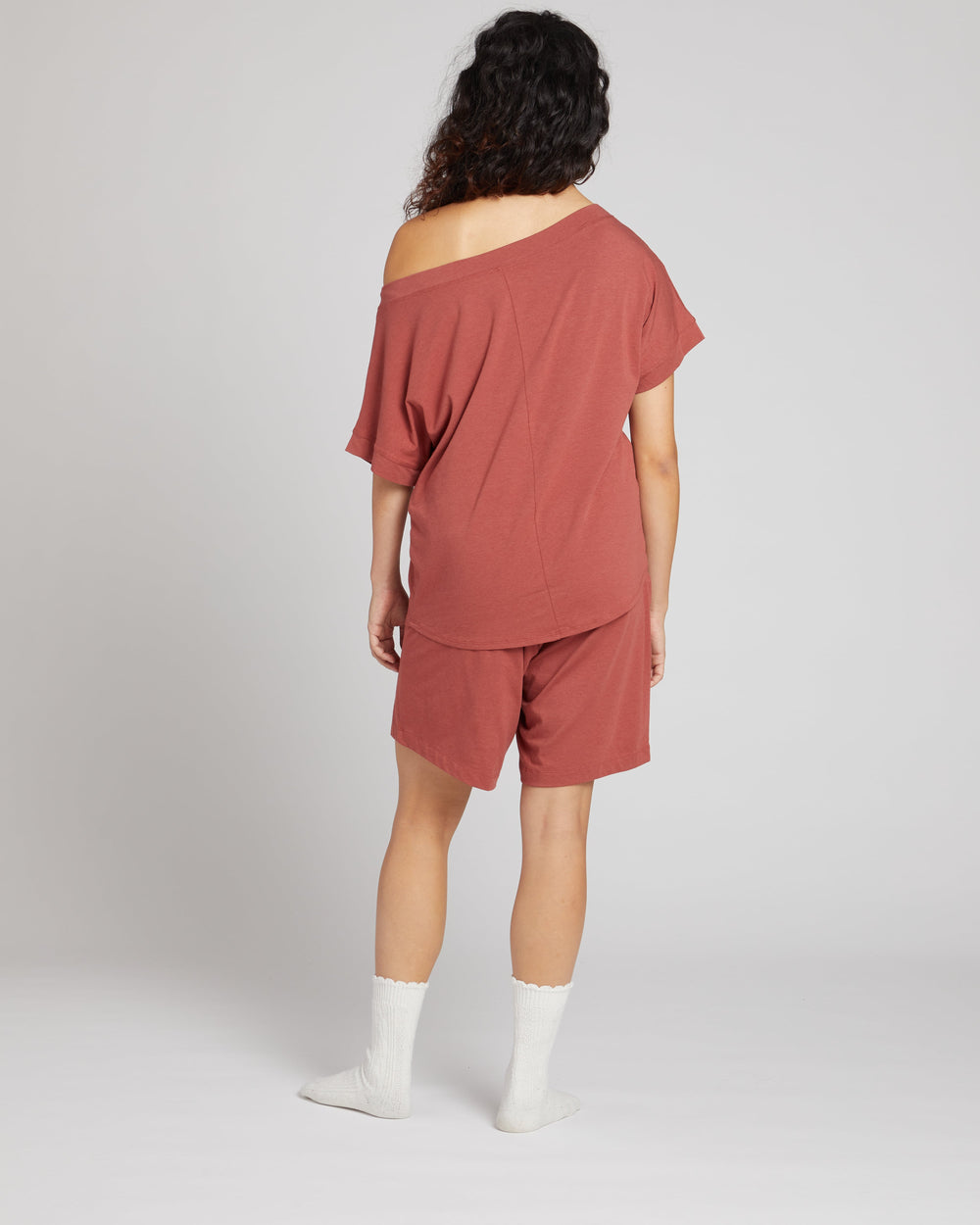 Dolci Short Sleeve Top - Terracotta