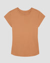 Ashley Cap Sleeve Tee - Caramel