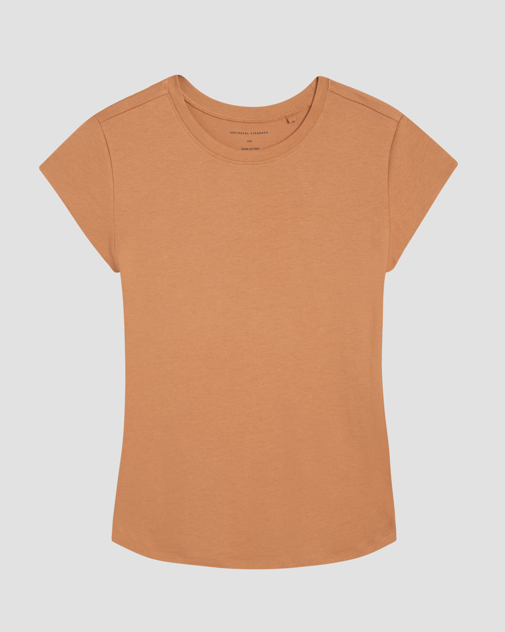 Ashley Cap Sleeve Tee - Caramel