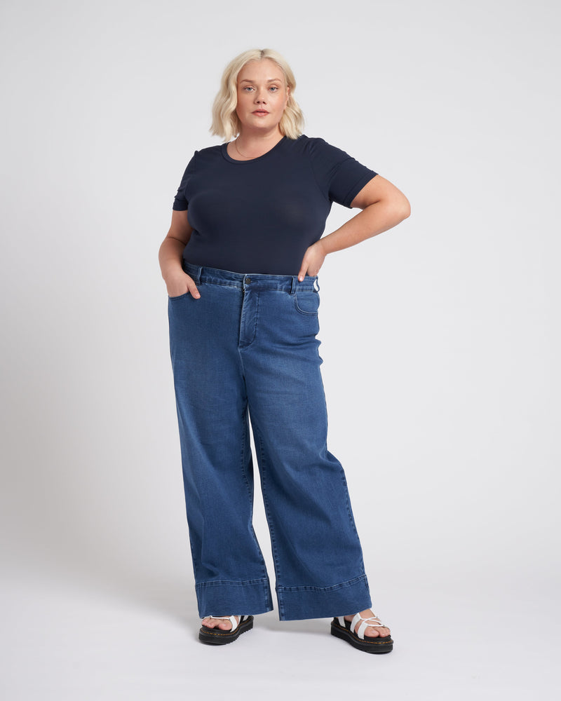 Carrie High Rise Wide Leg Jeans - True Blue