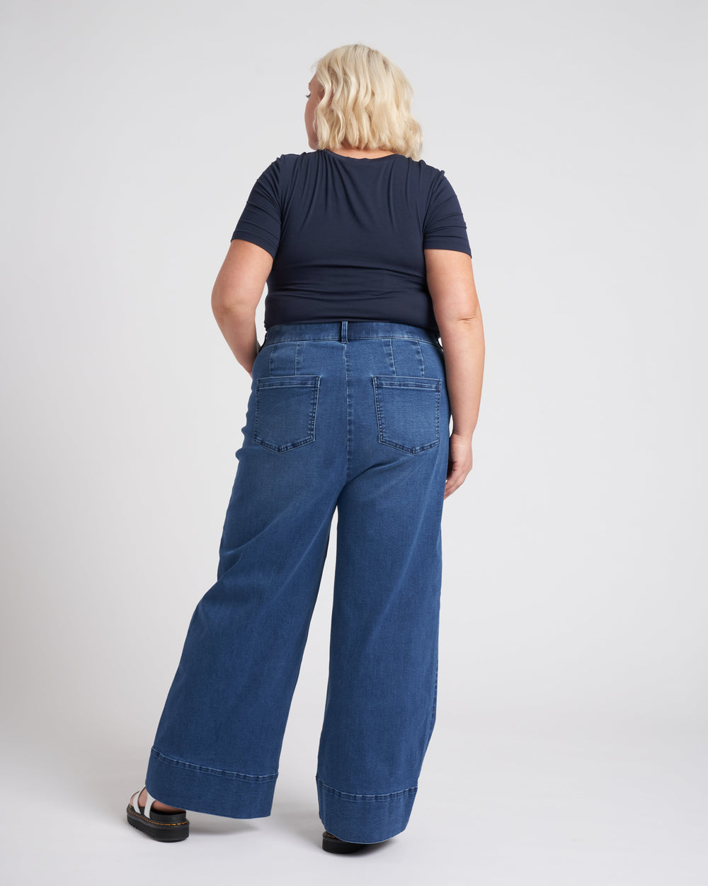 Carrie High Rise Wide Leg Jeans - True Blue