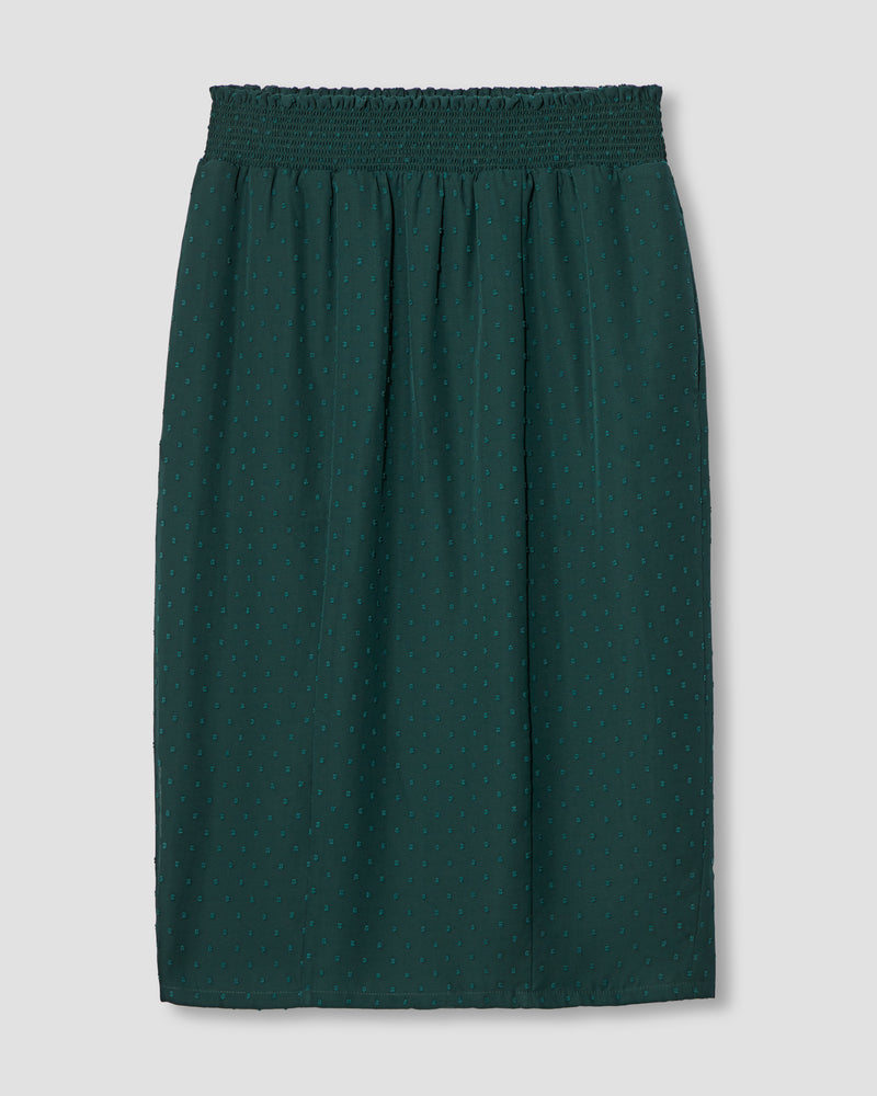 Blair Swiss Dot Chiffon Skirt - Forest Green