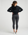 Gabby Cropped Mesh Legging - Black Sand