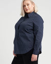 Elbe Shirt - Navy Pinstripe