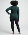 Mia Long Sleeve Movement Tee - Forest Green