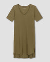 Tesino Washed Jersey Dress - Olive