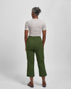 Faye Stretch Cotton Twill Boyfriend Crop Pants - Emerald