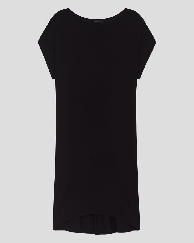 Helen Liquid Jersey Shift Dress - Black