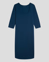 Square Neck Cocoon Dress - True Blue