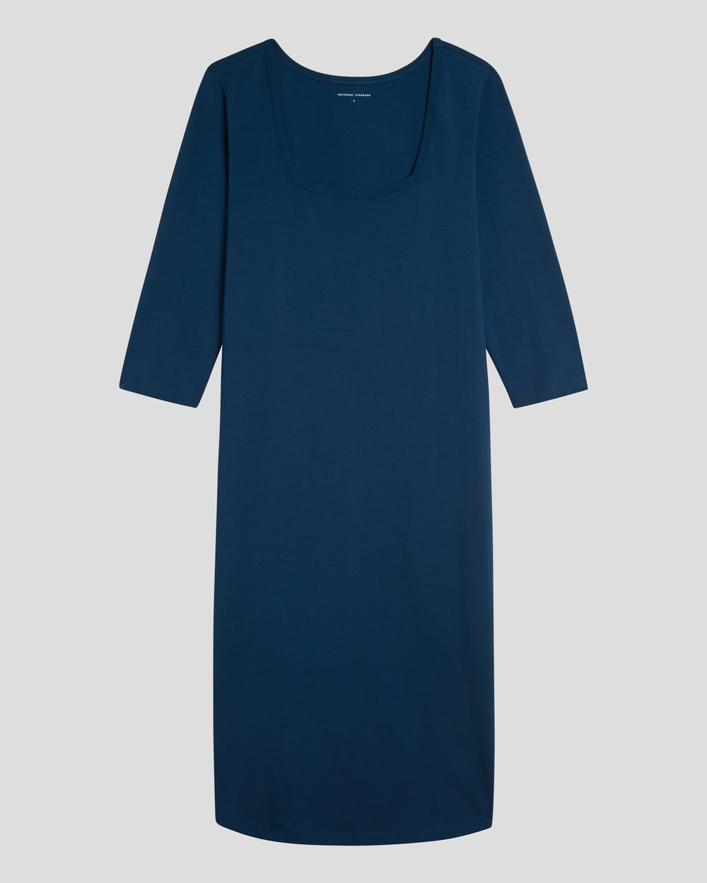 Square Neck Cocoon Dress - True Blue