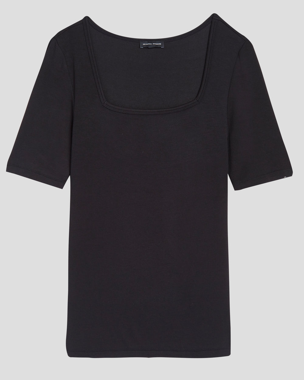 Foundation Short Sleeve Square Neck Tee - Black