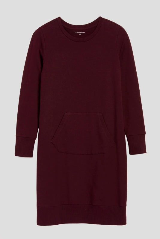 Bree Sweatshirt Dress - Black Cherry