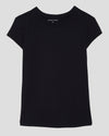 Ashley Cap Sleeve Tee - Black